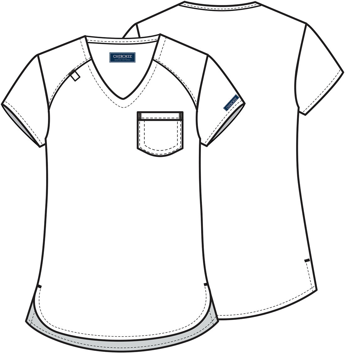 CK954A Cherokee Workwear Ultra Women Tuck-in V-Neck (XS - 3XL)
