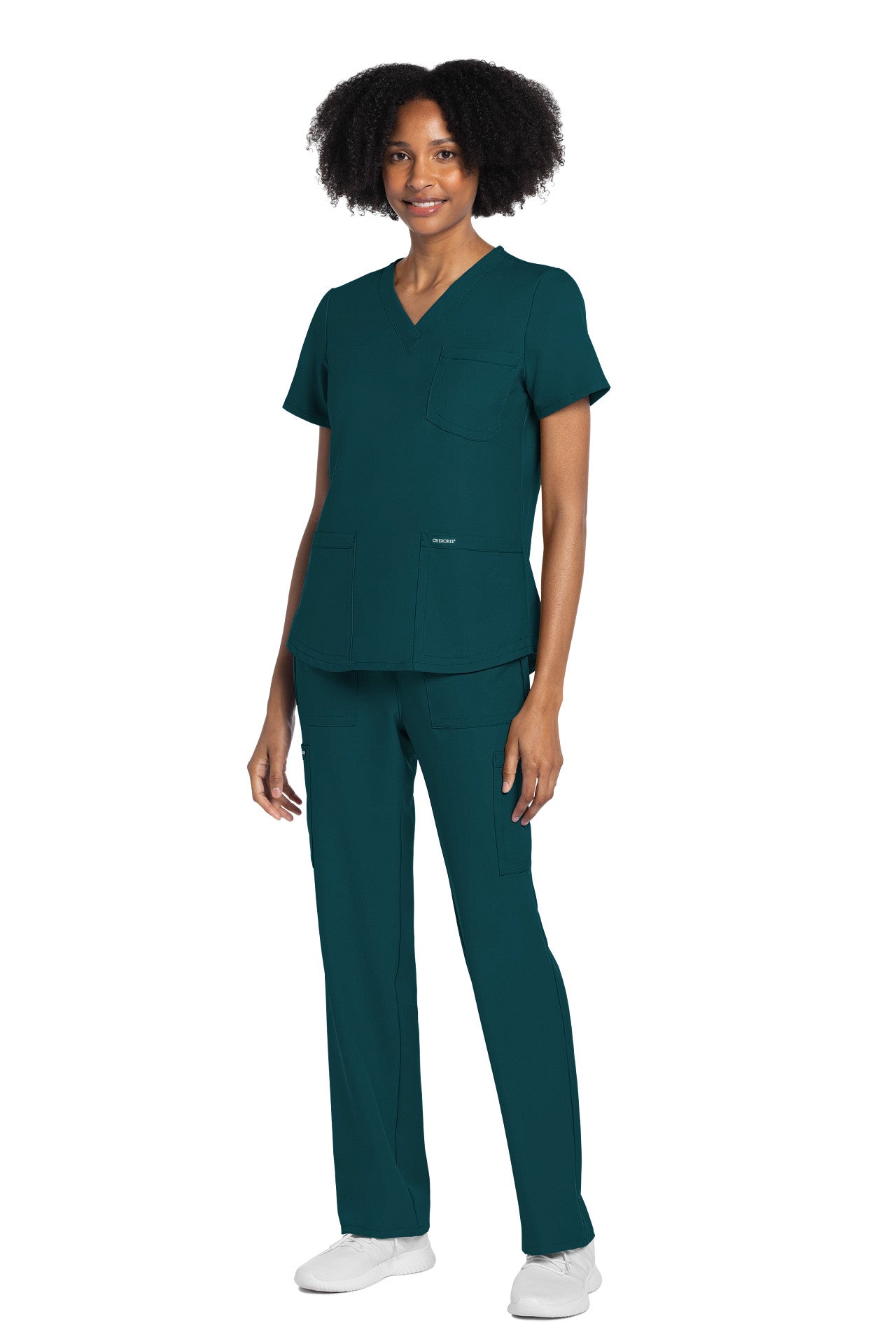 CK961A Cherokee Workwear Ultra Women 3 Pockets V-Neck Top (XXS - 5XL)