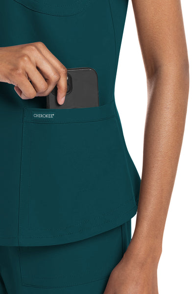 CK961A Cherokee Workwear Ultra Women 3 Pockets V-Neck Top (XXS - 5XL)