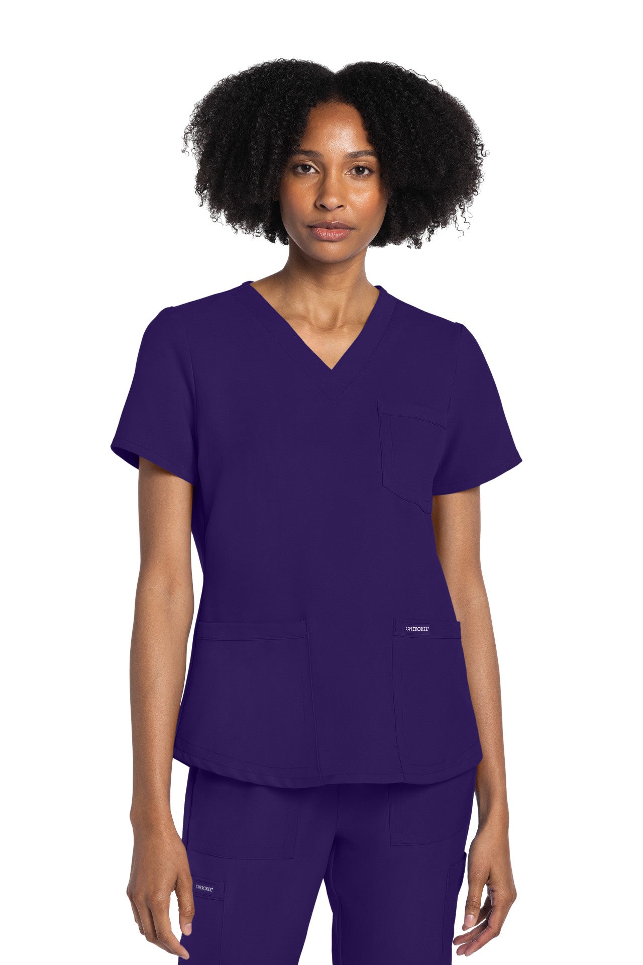 CK961A Cherokee Workwear Ultra Women 3 Pockets V-Neck Top (XXS - 5XL)