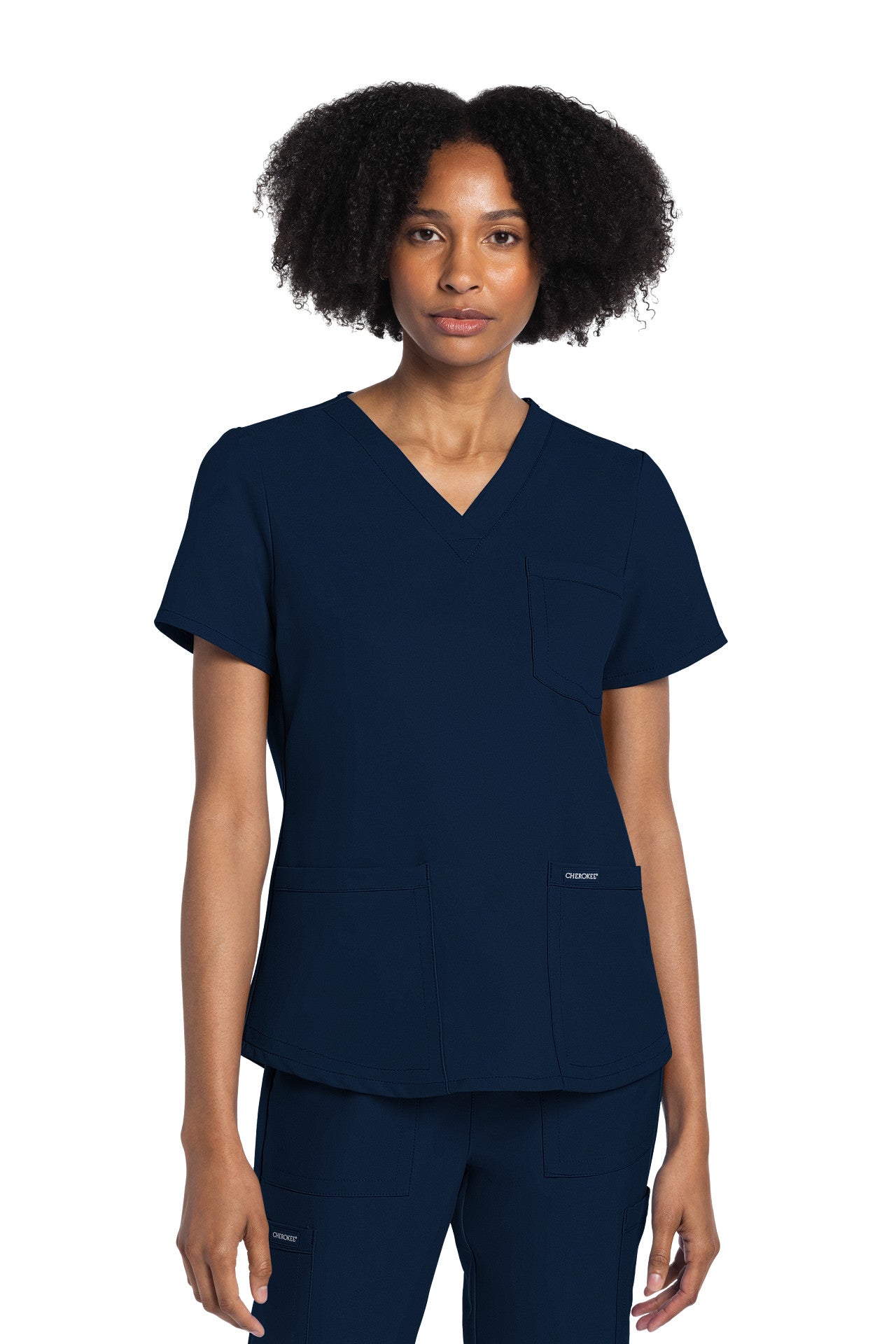 CK961A Cherokee Workwear Ultra Women 3 Pockets V-Neck Top (XXS - 5XL)