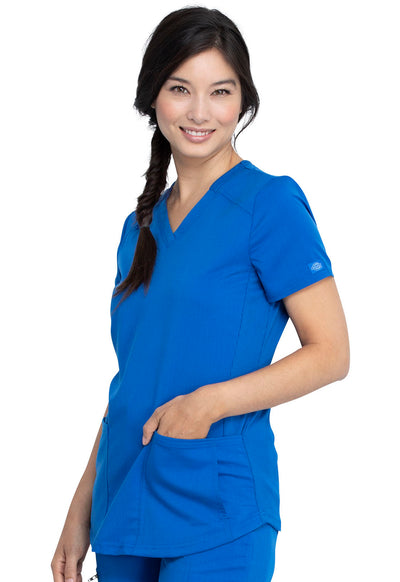 DK875 Dickies Balance Knitted Panel Solid Scrub Top (XXS - 5XL)