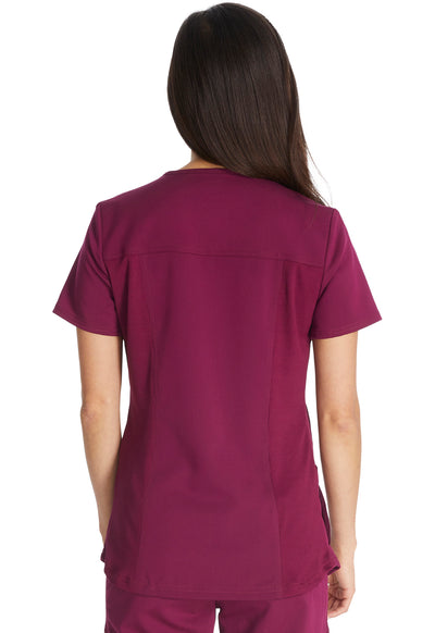 DK875 Dickies Balance Knitted Panel Solid Scrub Top (XXS - 5XL)