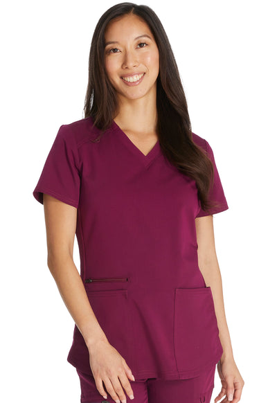 DK875 Dickies Balance Knitted Panel Solid Scrub Top (XXS - 5XL)