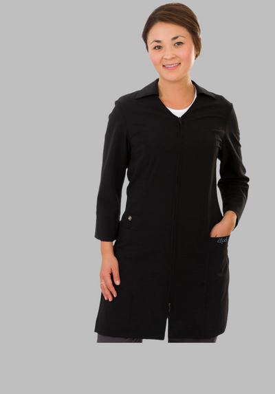 E865J Excel Two-Ways Zipper Long Spa Uniform 4-Way Stretch (XXS - 3XL)