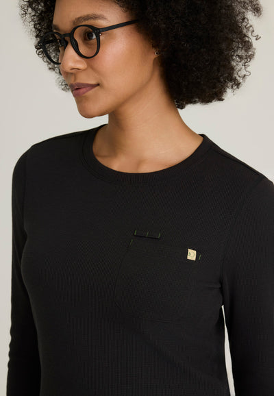 GSST257 Grey's Anatomy Scrub Evolve Wanderlust Waffle Knit Scrub Thermal Top (XXS - 3XL)