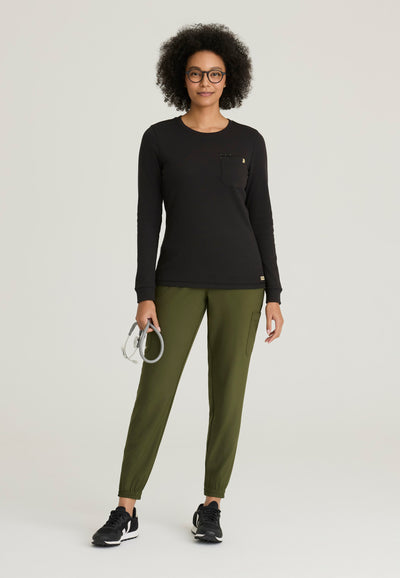 GSST257 Grey's Anatomy Scrub Evolve Wanderlust Waffle Knit Scrub Thermal Top (XXS - 3XL)