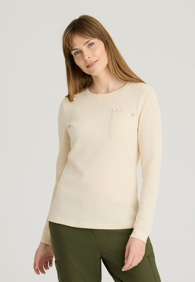 GSST257 Grey's Anatomy Scrub Evolve Wanderlust Waffle Knit Scrub Thermal Top (XXS - 3XL)