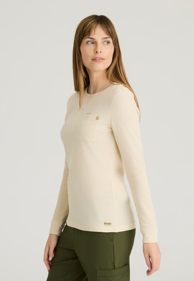 GSST257 Grey's Anatomy Scrub Evolve Wanderlust Waffle Knit Scrub Thermal Top (XXS - 3XL)