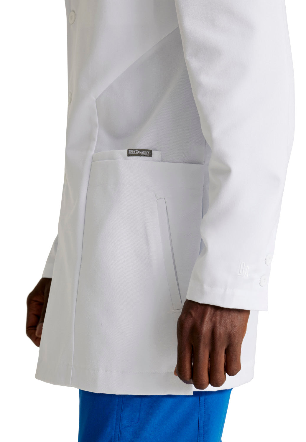 GRC962 Grey's Anatomy 35'' Non-Yellowing Derek Men Lab Coat (34 - 56)