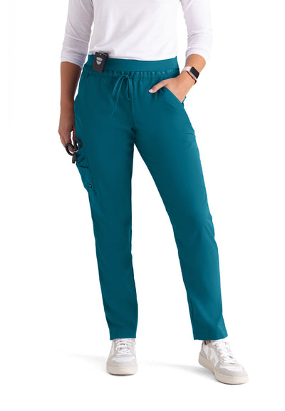 GRSP526 Grey's Anatomy Scrub Spandex Stretch Serena Slim Tapered Pants (XXS - 3XL)