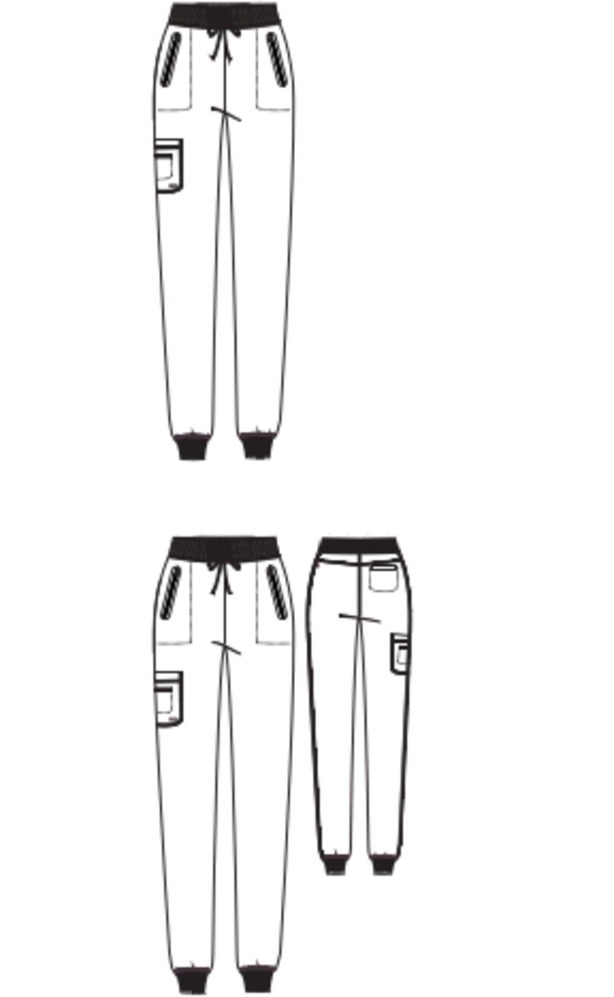 GRSP537 Grey's Anatomy Scrub Spandex Stretch Eden Jogger Pants (XXS - 3XL)