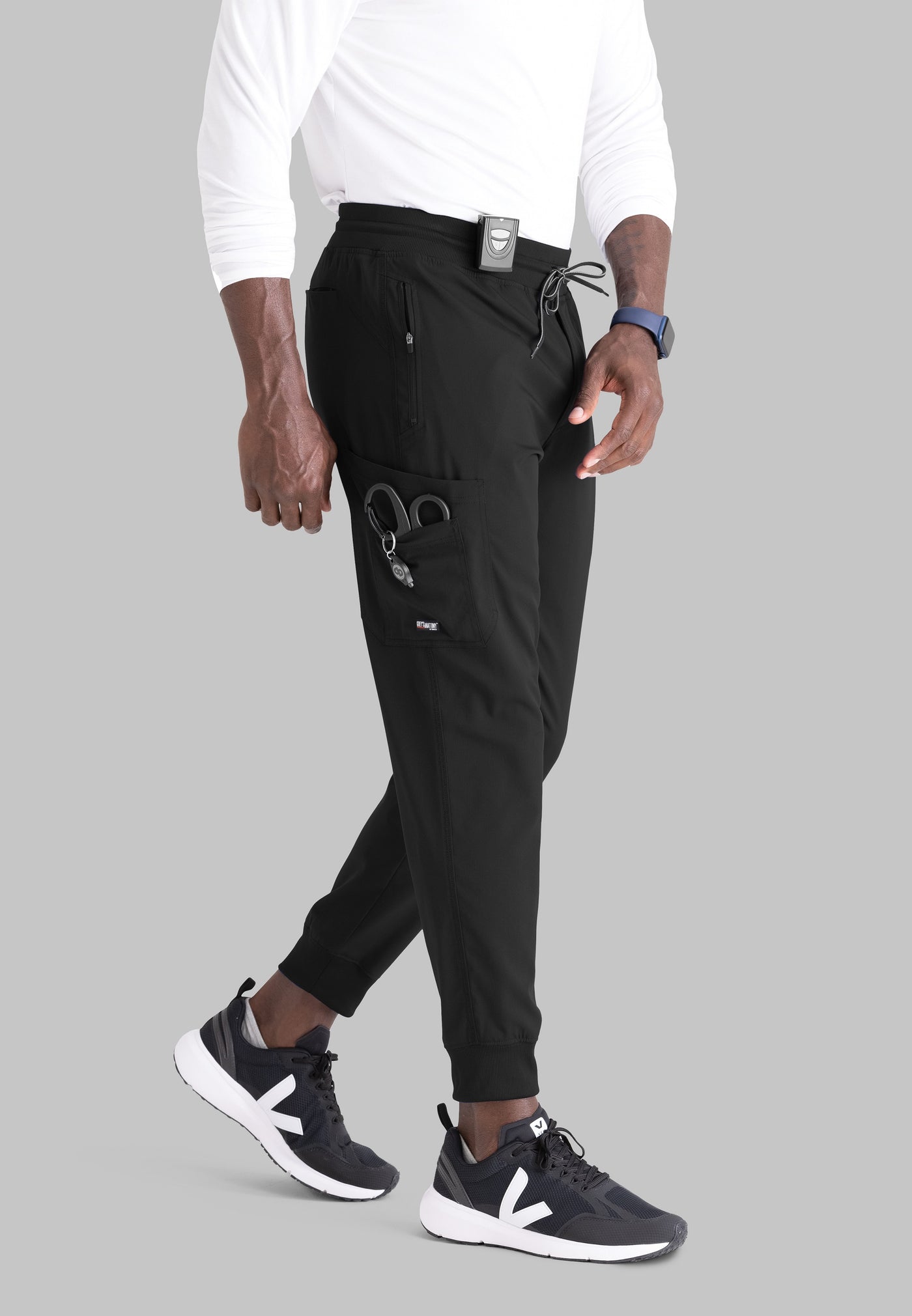 GRSP550 Grey's Anatomy Spandex Stretch Murphy Men's Scrub Jogger Pants (XS - 5XL)