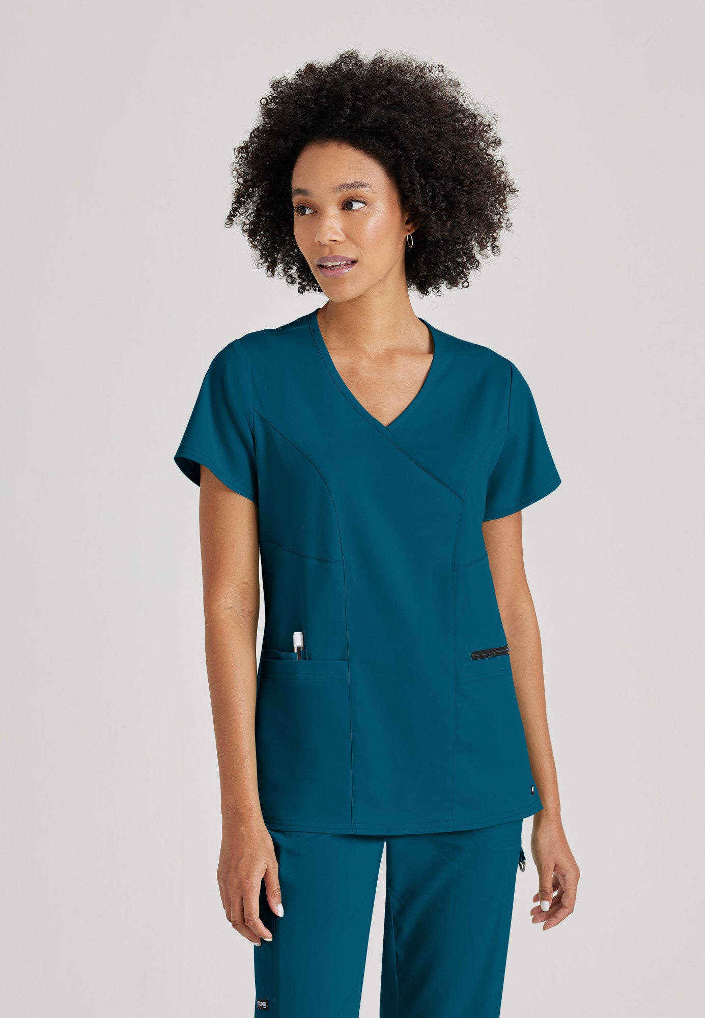 GRST001 Grey's Anatomy Scrub Spandex Stretch Kim Top (XXS - 5XL)