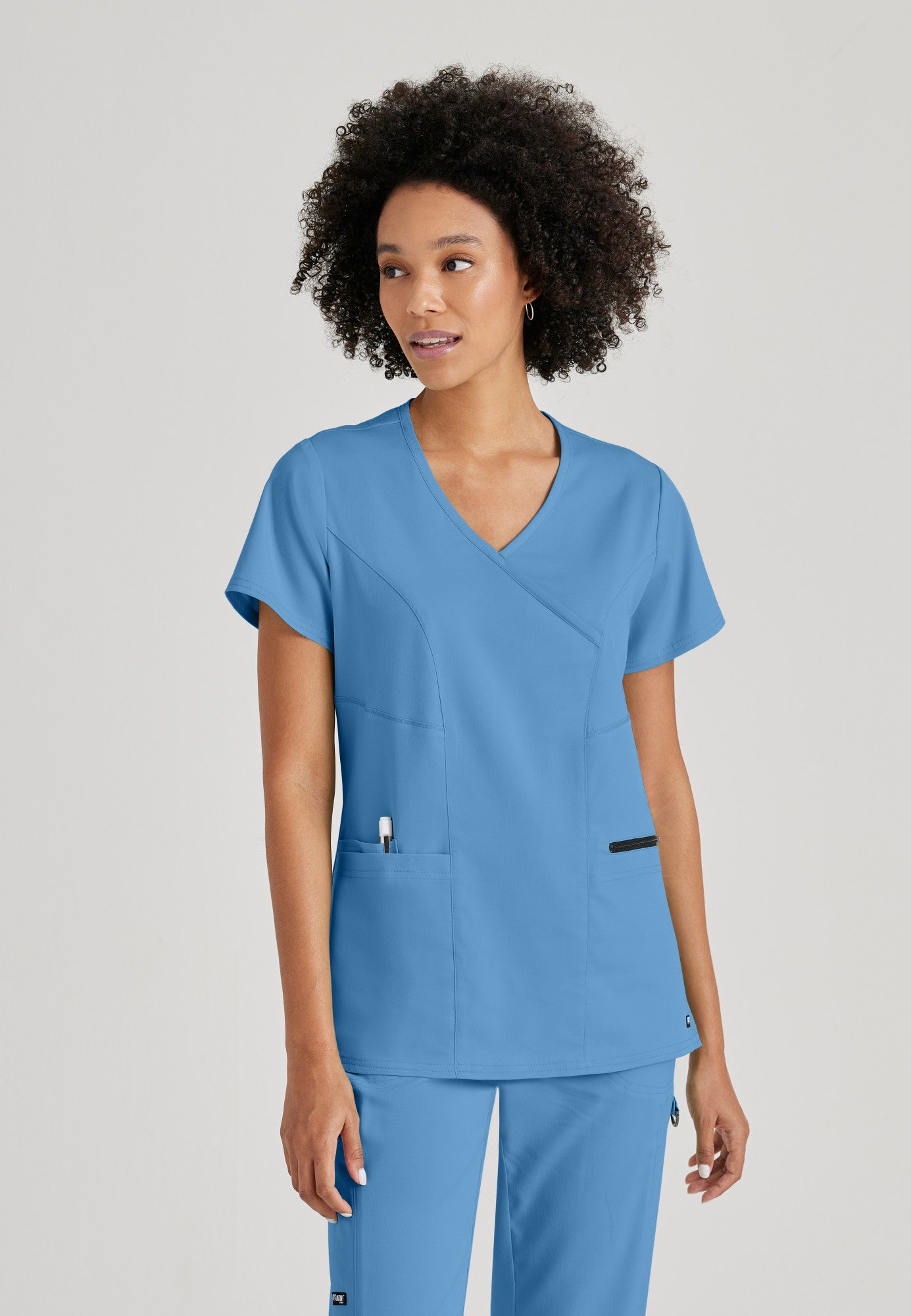 GRST001 Grey's Anatomy Scrub Spandex Stretch Kim Top (XXS - 5XL)