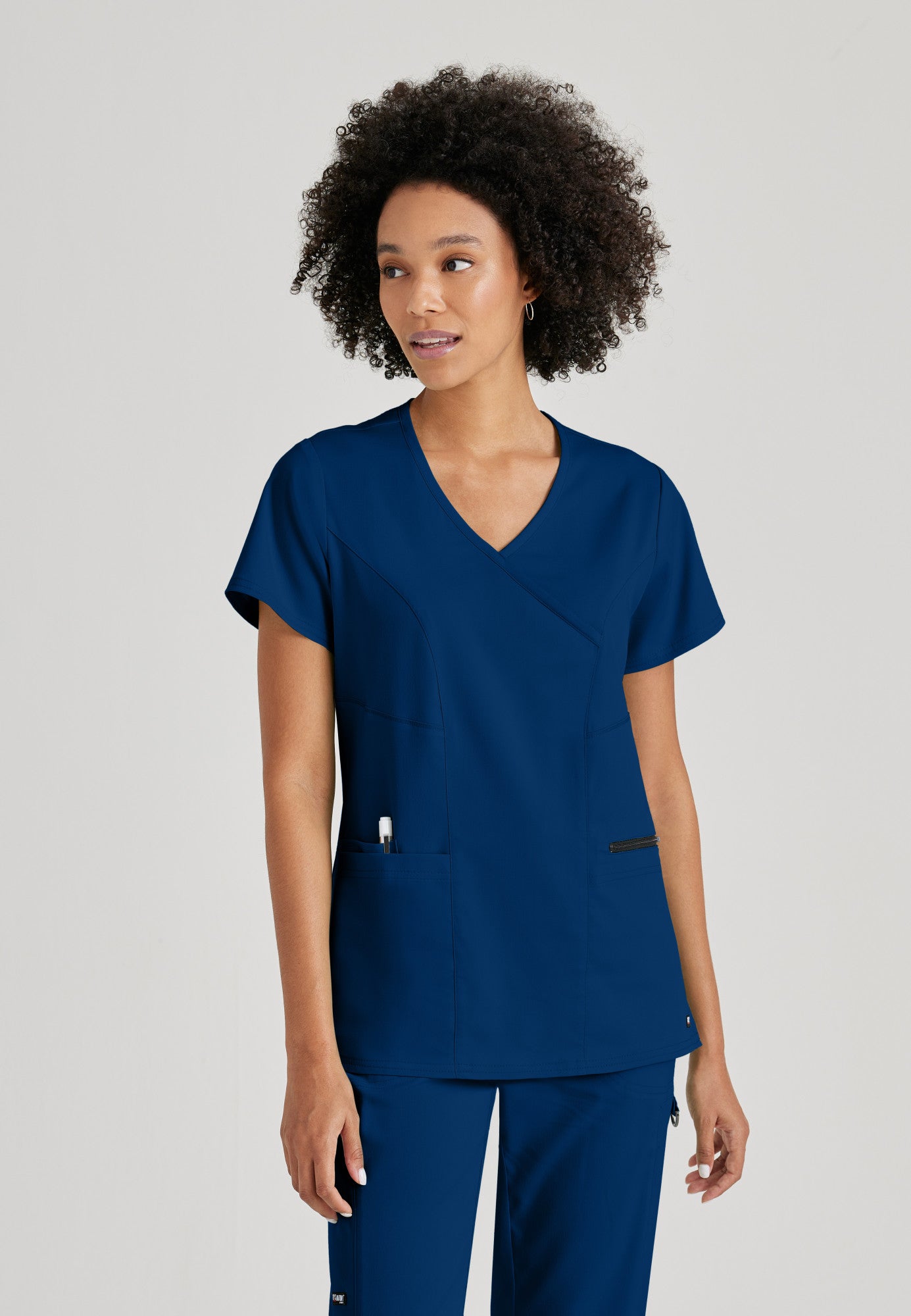 GRST001 Grey's Anatomy Scrub Spandex Stretch Kim Top (XXS - 5XL)