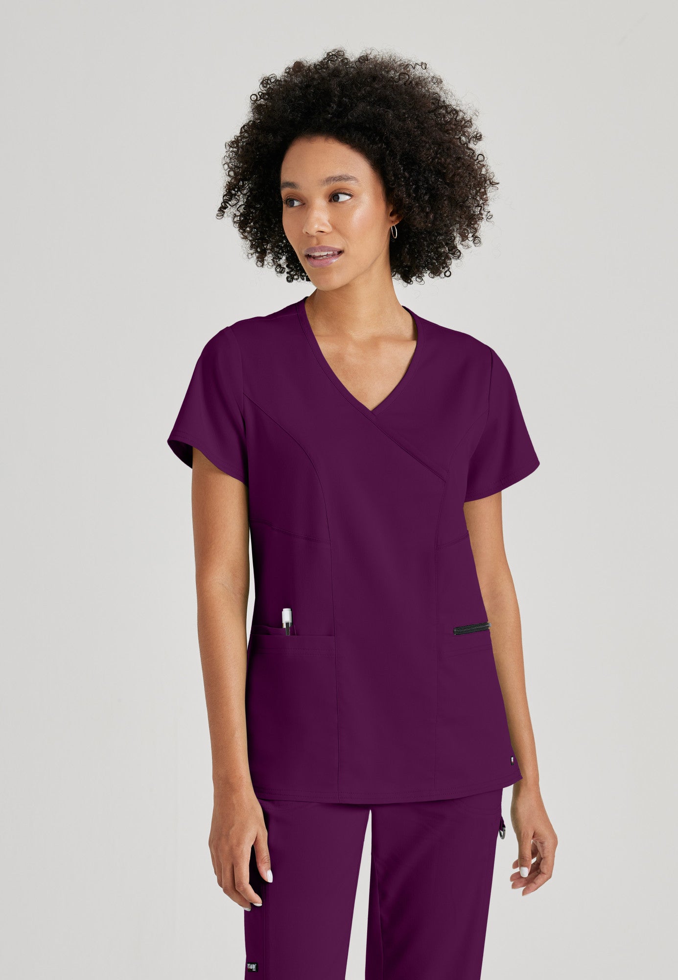 GRST001 Grey's Anatomy Scrub Spandex Stretch Kim Top (XXS - 5XL)