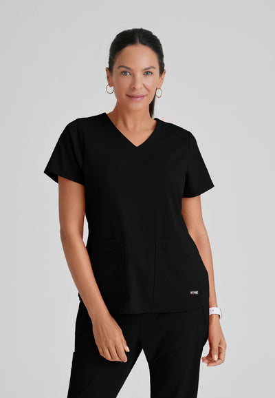 GRST011 Grey's Anatomy Scrub Spandex Stretch Emma Top (XXS - 5XL)