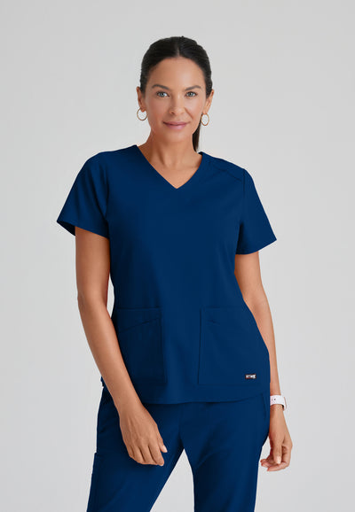 GRST011 Grey's Anatomy Scrub Spandex Stretch Emma Top (XXS - 5XL)