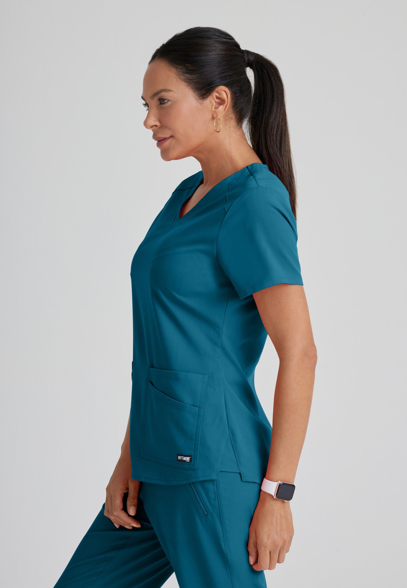 GRST011 Grey's Anatomy Scrub Spandex Stretch Emma Top (XXS - 5XL)