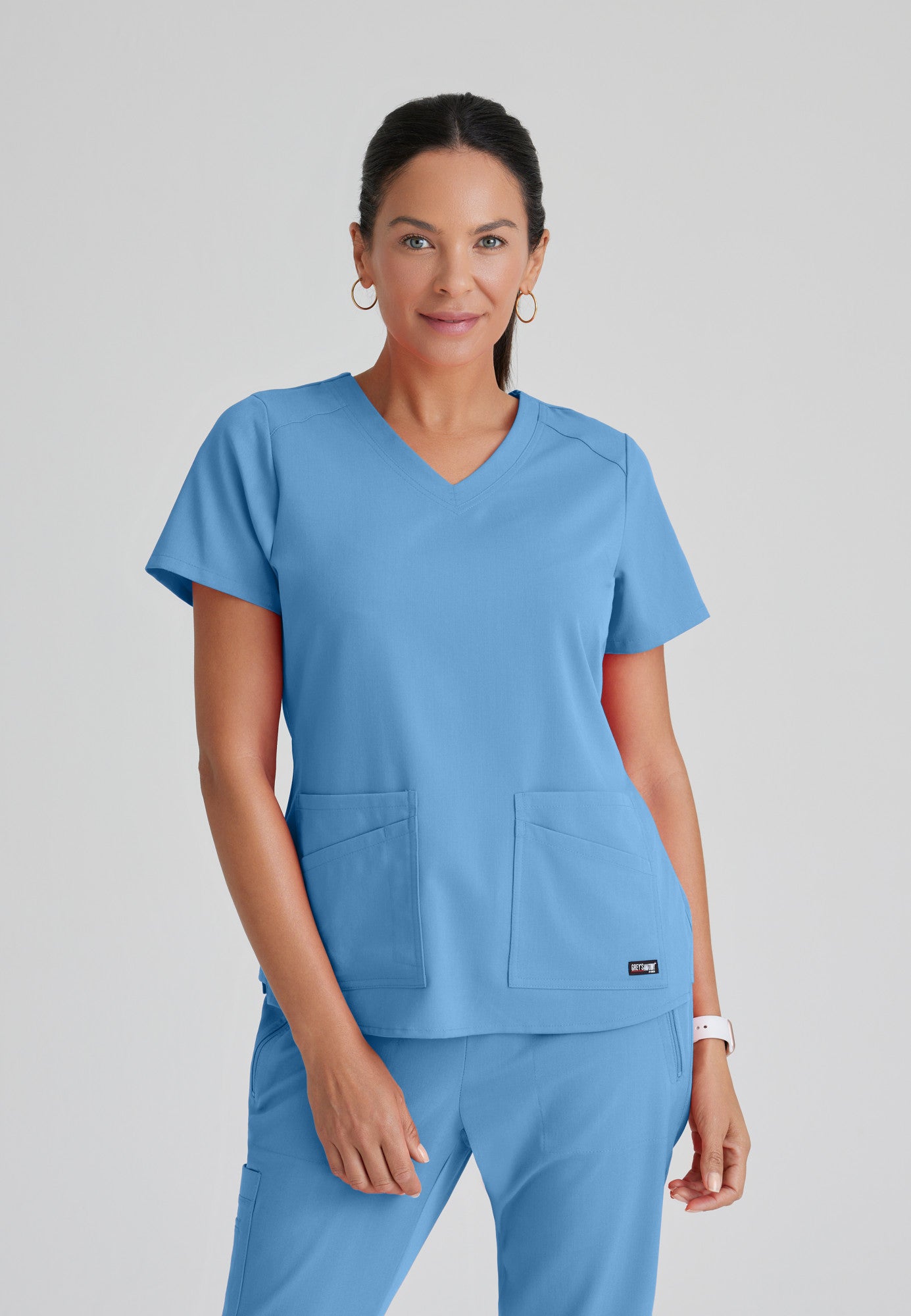 GRST011 Grey's Anatomy Scrub Spandex Stretch Emma Top (XXS - 5XL)