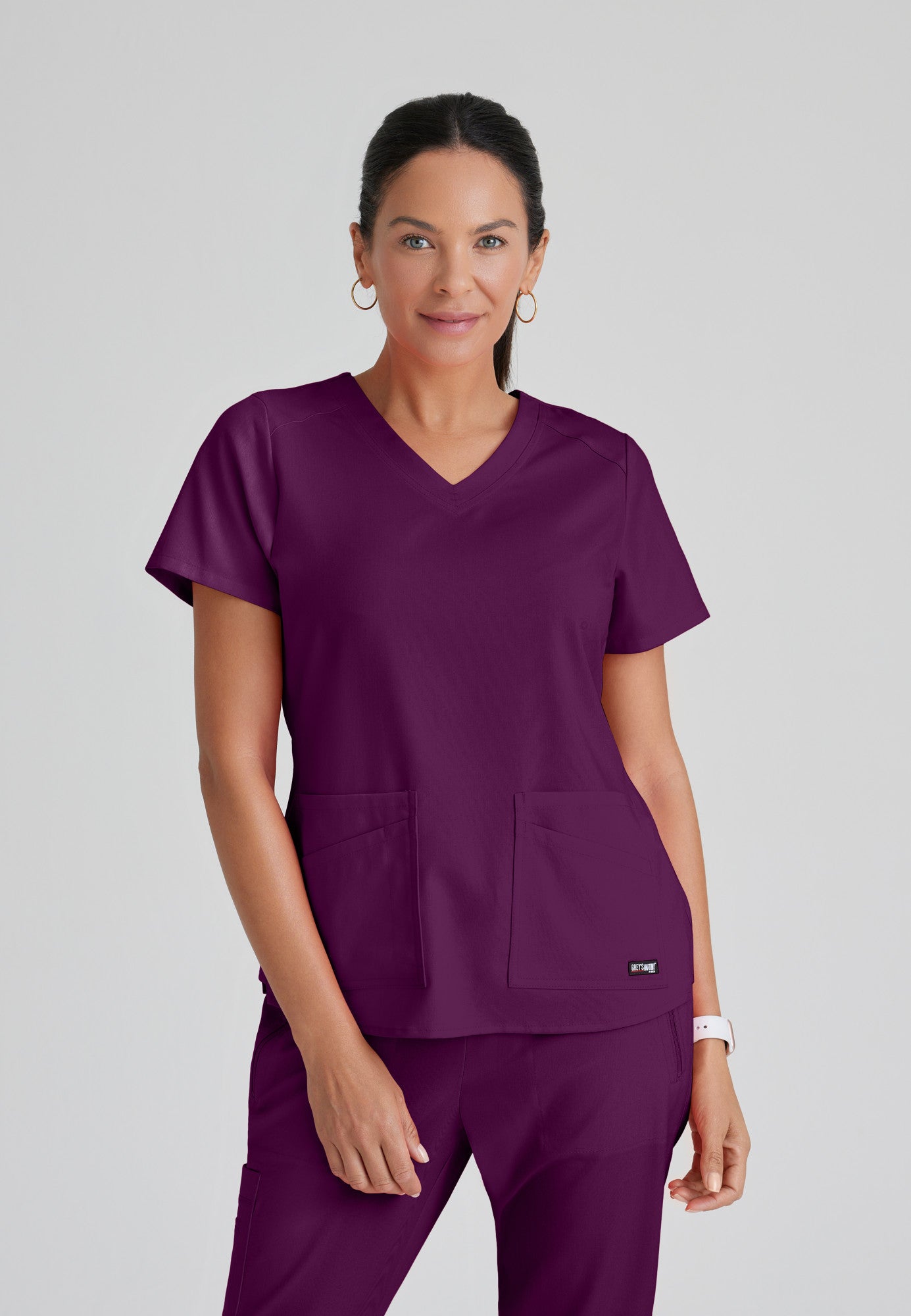 GRST011 Grey's Anatomy Scrub Spandex Stretch Emma Top (XXS - 5XL)