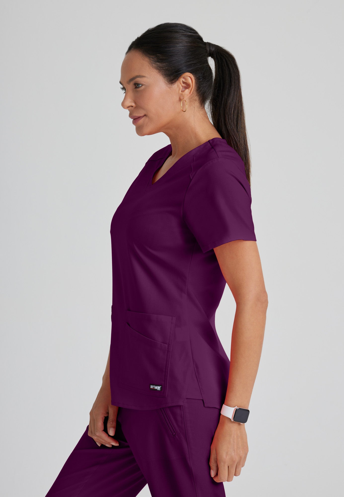 GRST011 Grey's Anatomy Scrub Spandex Stretch Emma Top (XXS - 5XL)