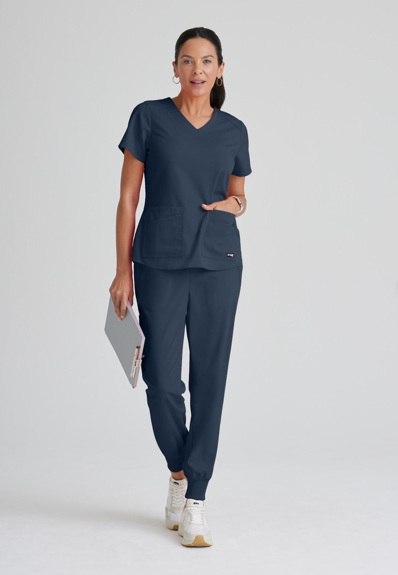 GRST011 Grey's Anatomy Scrub Spandex Stretch Emma Top (XXS - 5XL)