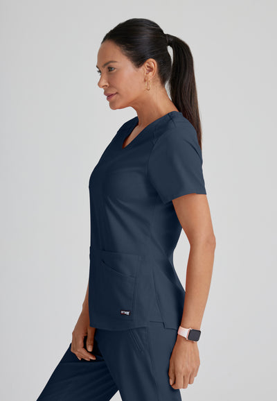 GRST011 Grey's Anatomy Scrub Spandex Stretch Emma Top (XXS - 5XL)