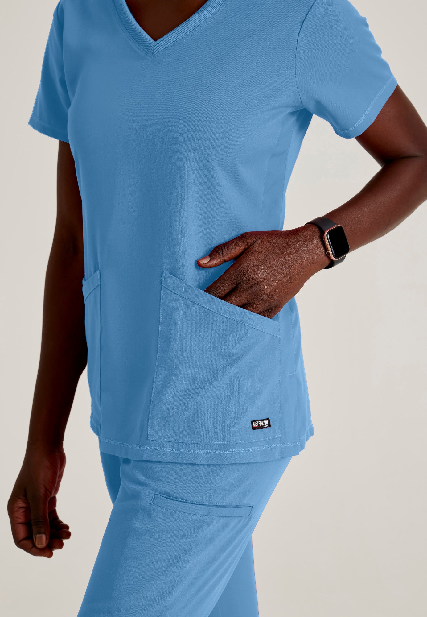 GRST045 Grey's Anatomy Scrub Spandex Stretch Serena Top (XXS - 3XL)