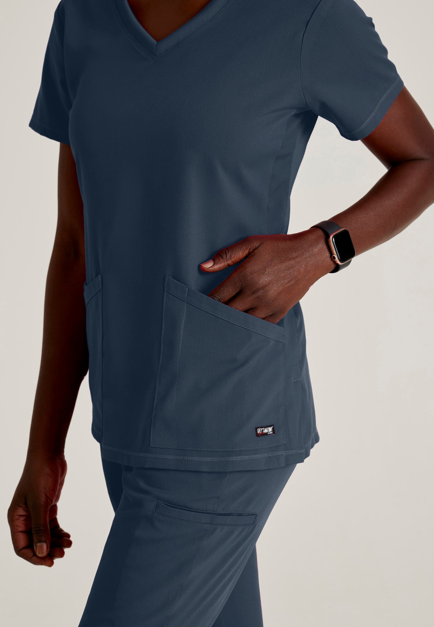 GRST045 Grey's Anatomy Scrub Spandex Stretch Serena Top (XXS - 3XL)