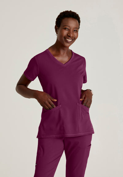 GRST045 Grey's Anatomy Scrub Spandex Stretch Serena Top (XXS - 3XL)