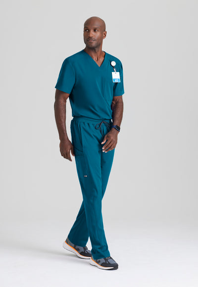 GRST079 Grey's Anatomy Spandex Stretch Murphy Men's Scrub Top (XS - 5XL)