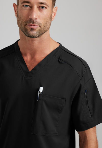 GRST079 Grey's Anatomy Spandex Stretch Murphy Men's Scrub Top (XS - 5XL)