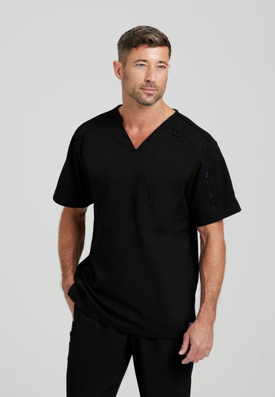 GRST079 Grey's Anatomy Spandex Stretch Murphy Men's Scrub Top (XS - 5XL)