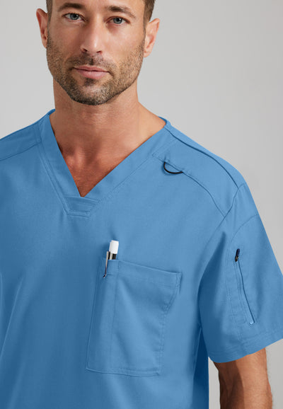 GRST079 Grey's Anatomy Spandex Stretch Murphy Men's Scrub Top (XS - 5XL)