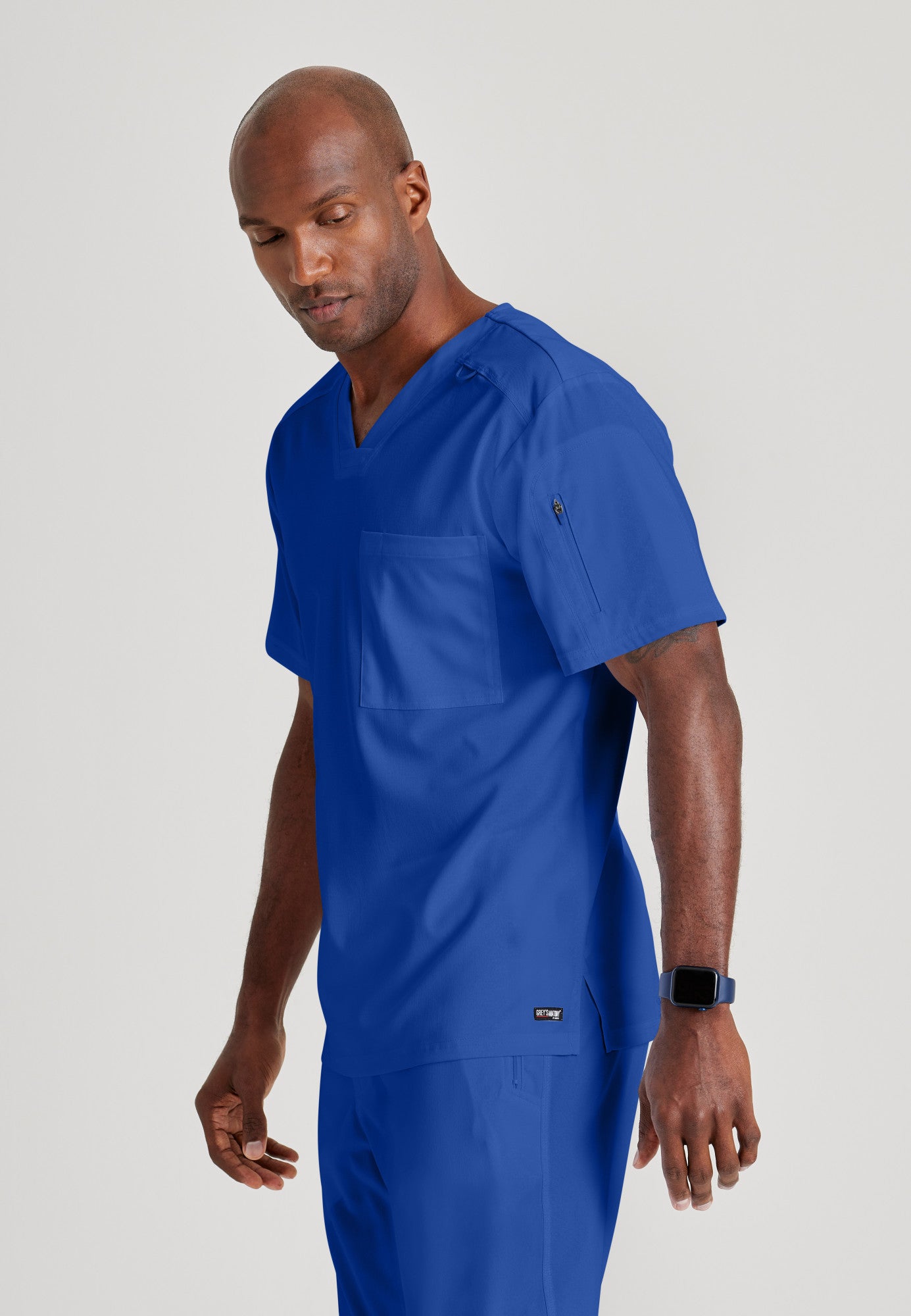 GRST079 Grey's Anatomy Spandex Stretch Murphy Men's Scrub Top (XS - 5XL)