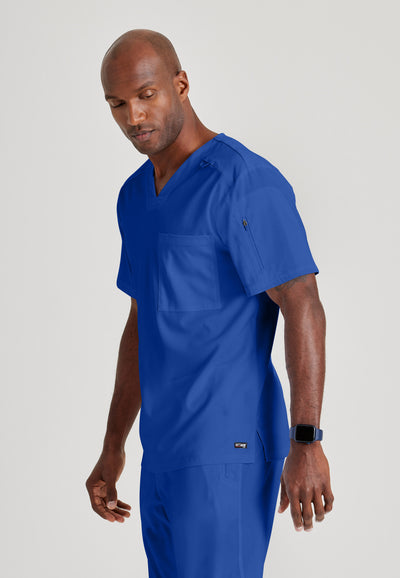 GRST079 Grey's Anatomy Spandex Stretch Murphy Men's Scrub Top (XS - 5XL)