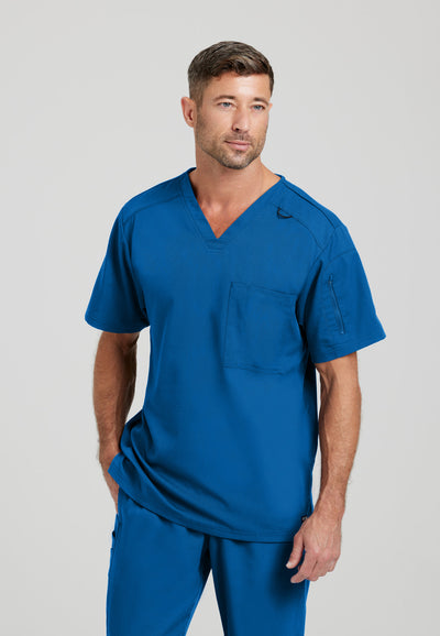 GRST079 Grey's Anatomy Spandex Stretch Murphy Men's Scrub Top (XS - 5XL)