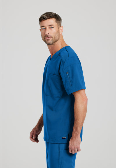 GRST079 Grey's Anatomy Spandex Stretch Murphy Men's Scrub Top (XS - 5XL)