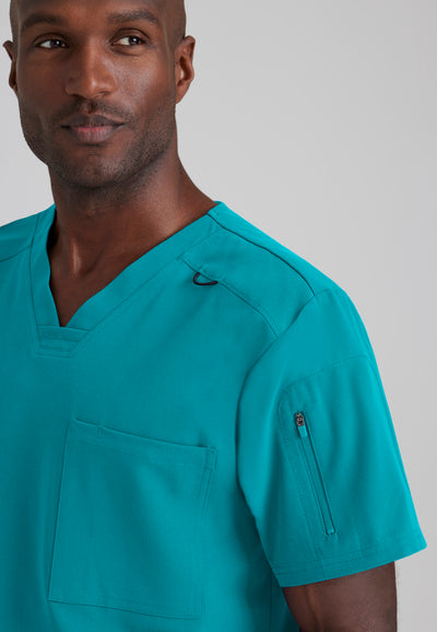 GRST079 Grey's Anatomy Spandex Stretch Murphy Men's Scrub Top (XS - 5XL)