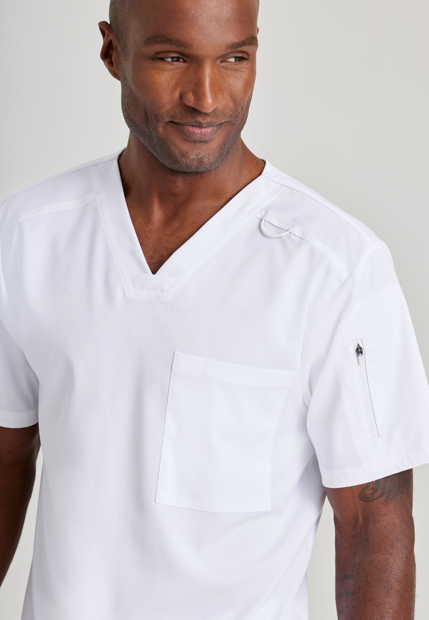 GRST079 Grey's Anatomy Spandex Stretch Murphy Men's Scrub Top (XS - 5XL)