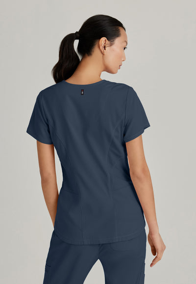 GRST124 Grey's Anatomy Scrub Spandex Stretch Carly Top (XXS - 3XL)