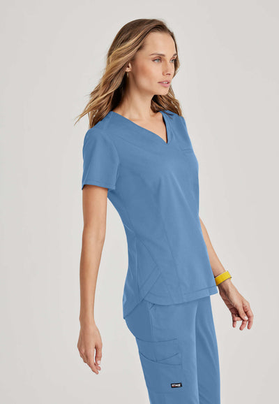 GRST136 Grey's Anatomy Scrub Spandex Stretch Capri Top (XXS - 3XL)