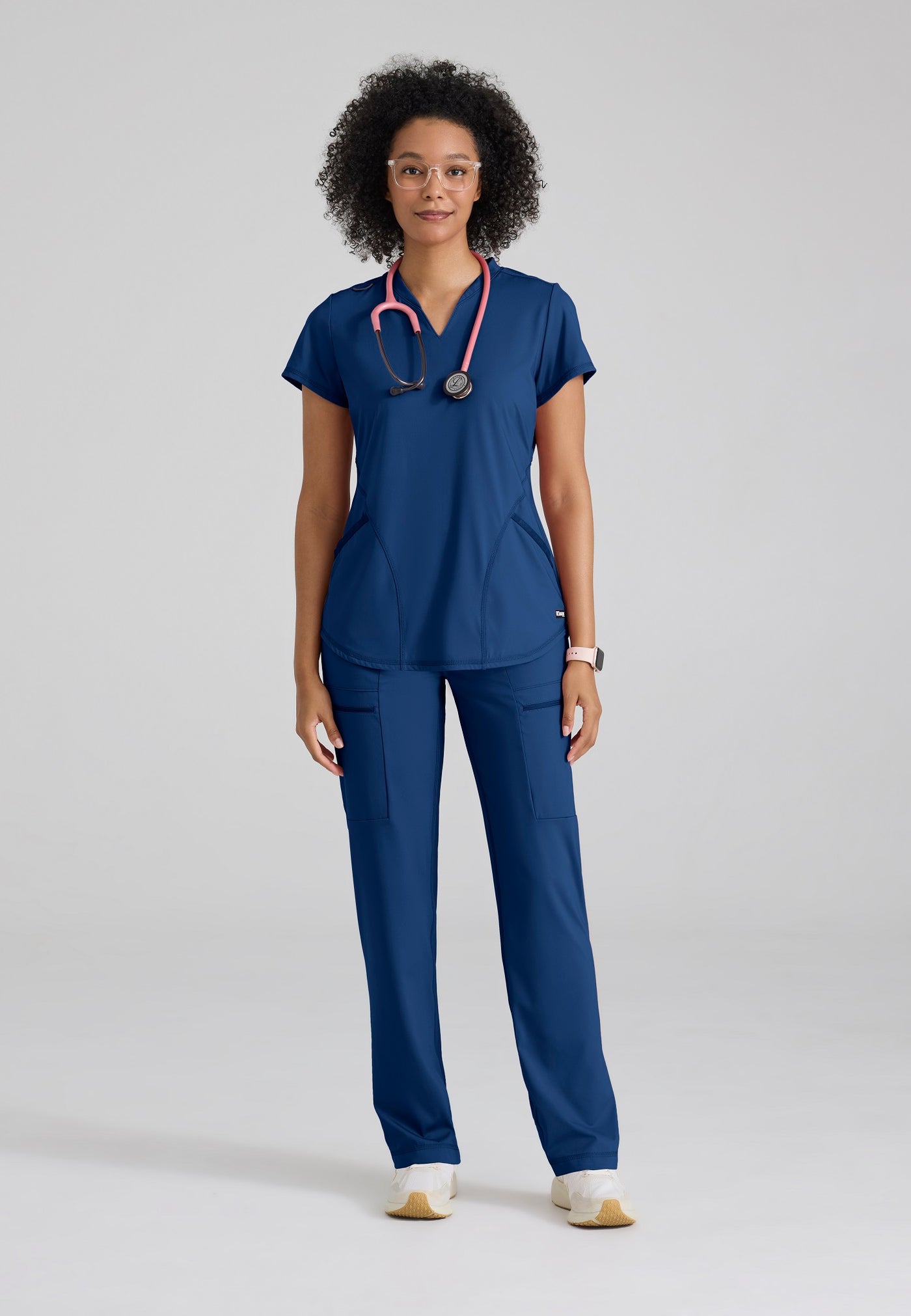 GRST249 Grey's Anatomy Knit Stretch Scrub Define Scrub Top (XXS - 5XL)