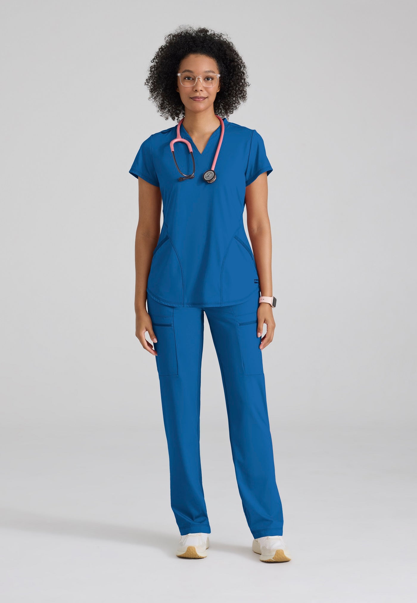 GRST249 Grey's Anatomy Knit Stretch Scrub Define Scrub Top (XXS - 5XL)