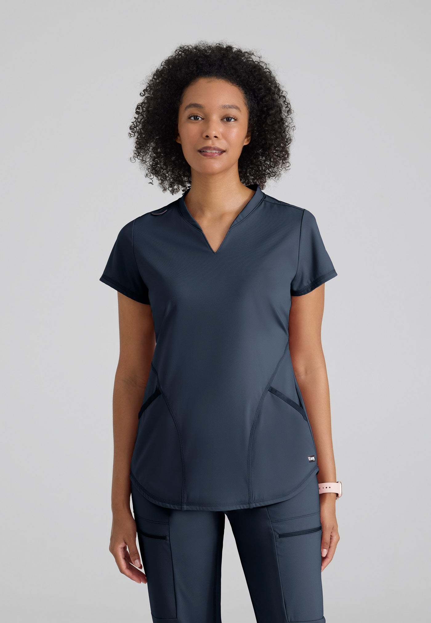 GRST249 Grey's Anatomy Knit Stretch Scrub Define Scrub Top (XXS - 5XL)