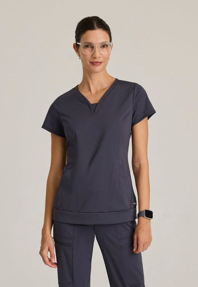 GRST250 Grey's Anatomy Knit Stretch Scrub Motivate Scrub Top (XXS - 5XL)