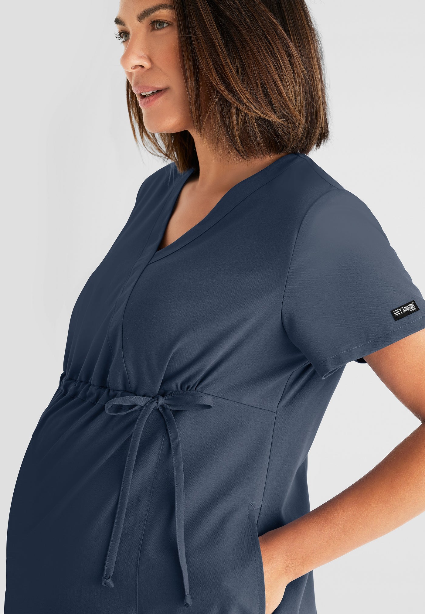 GRT094 Grey's Anatomy Collection Lilah 2 Pocket Maternity Wrap Women's Scrub Top