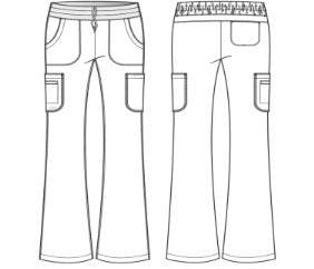 GSSP729 Grey's Anatomy Scrub Evolve Sky Scrub Flare Pants (XXS - 5XL)